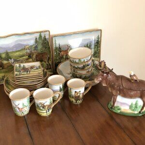 24 piece Dinner Set Certified International Mountain Summit